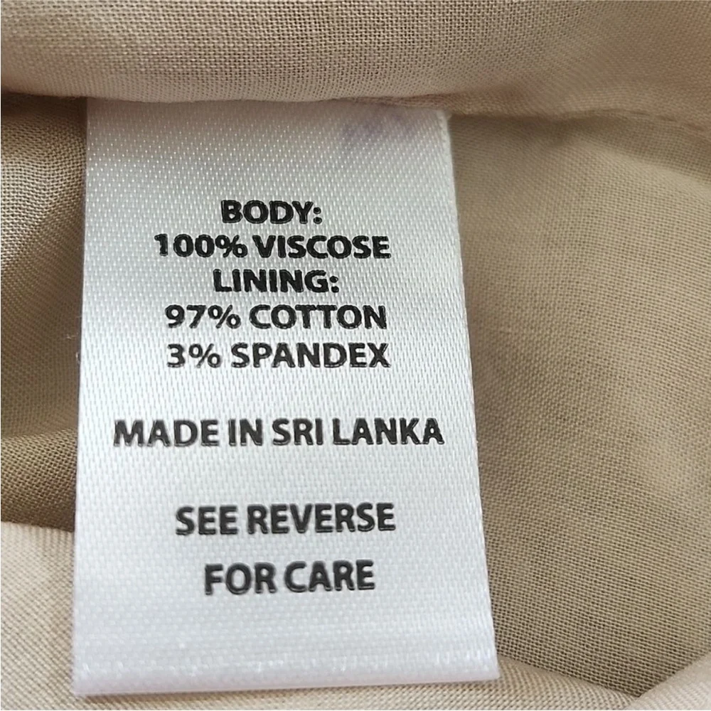 Spartina 449 Maude Palazzo Wide-Leg Pants Tropical Landscape Print Cream Navy, L - Picture 14 of 15